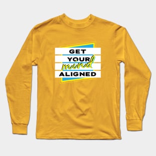 Get your mind aligned - Yellow and blue boxes Long Sleeve T-Shirt